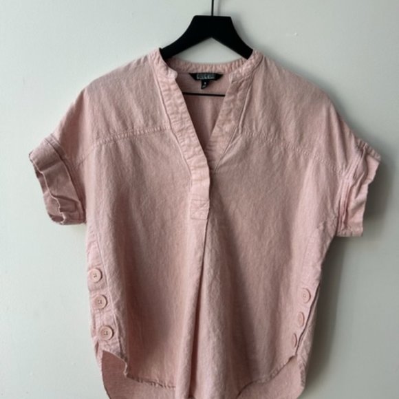 Pink Linen Blend Top - Picture 1 of 4